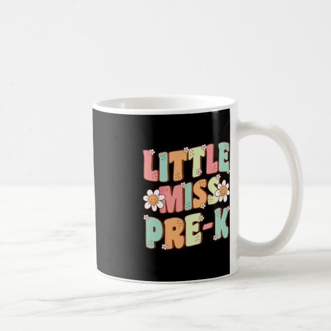 Mug Petite Miss Pré-K Filles Retour À L'École Rétro Da (Droite)