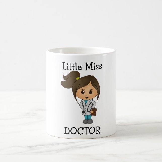 Mug Petite Mlle le docteur - brune mignonne (Centre)
