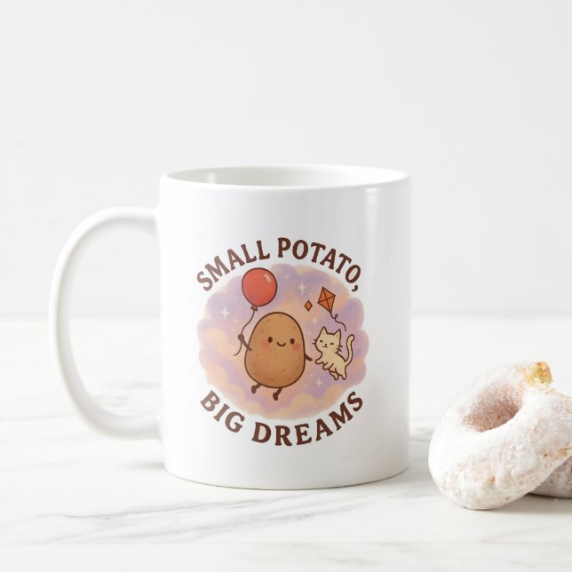 Mug Petite pomme de terre Gros rêves - Motivationnel m (Avec donut)