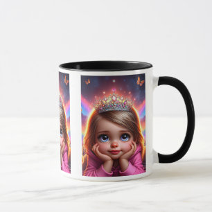 Mug Petite princesse rêveuse avec une couronne.