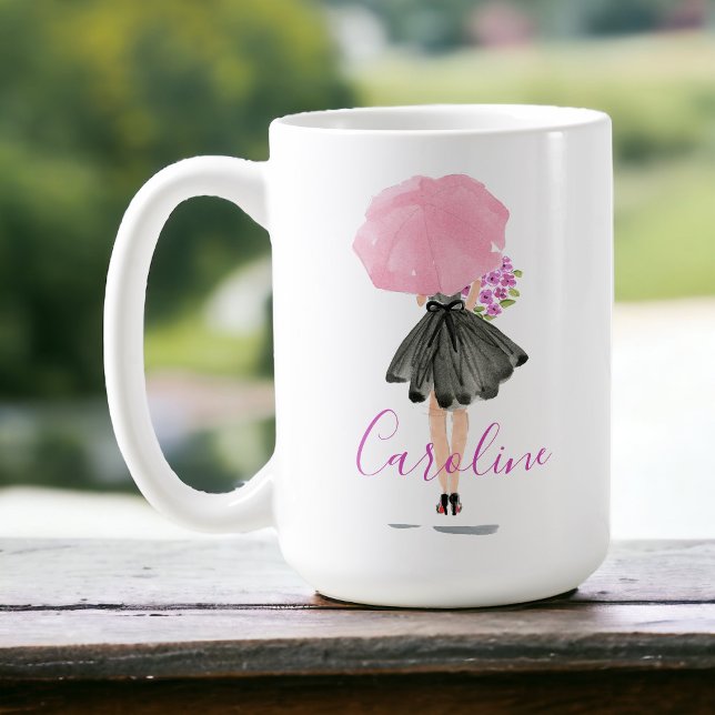 Mug Petite robe noire Femme Mode élégante (Créateur téléchargé)