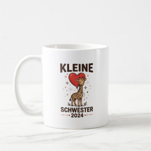Mug Petite sœur 2024 Conception de sœur girafe mignonn