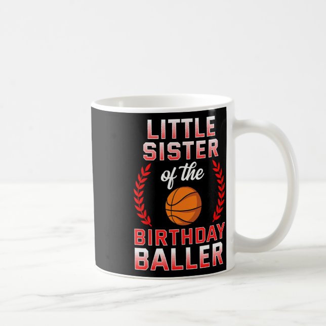Mug Petite Soeur Du Garçon D'Anniversaire Bysketbyll A (Droite)