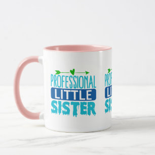 Mug Petite soeur professionnelle peinture bleue goutte