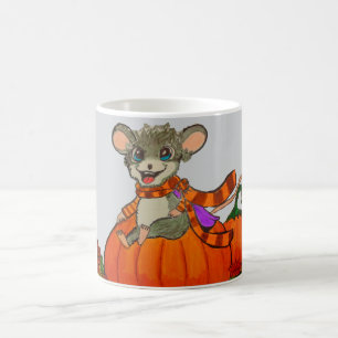 MUG PETITE SOURIS DE CITROUILLE D'HALLOWEEN