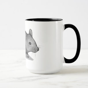 Mug Petite souris grise au crayon : Art de réalisme
