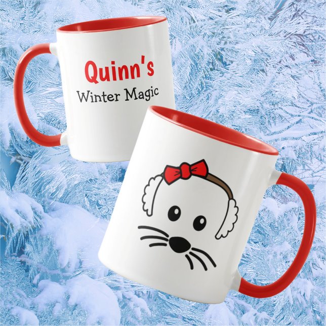 Mug Petite souris personnalisable Magie d'hiver (Créateur téléchargé)