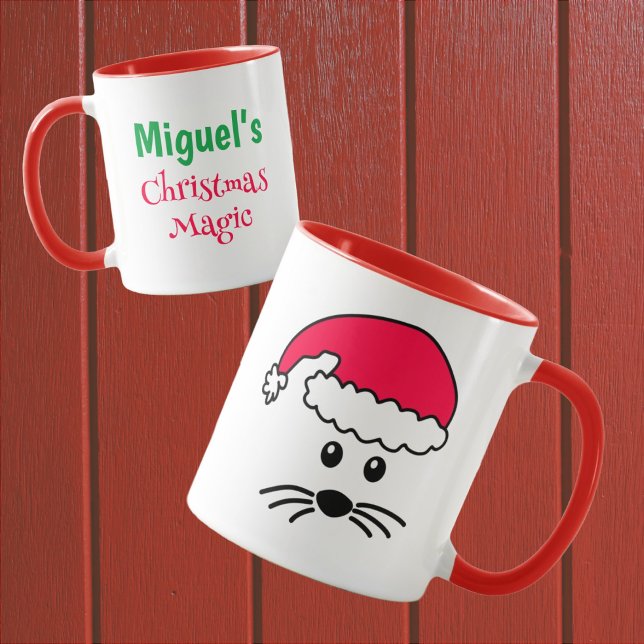 Mug Petite souris personnalisable Père Noël (Créateur téléchargé)