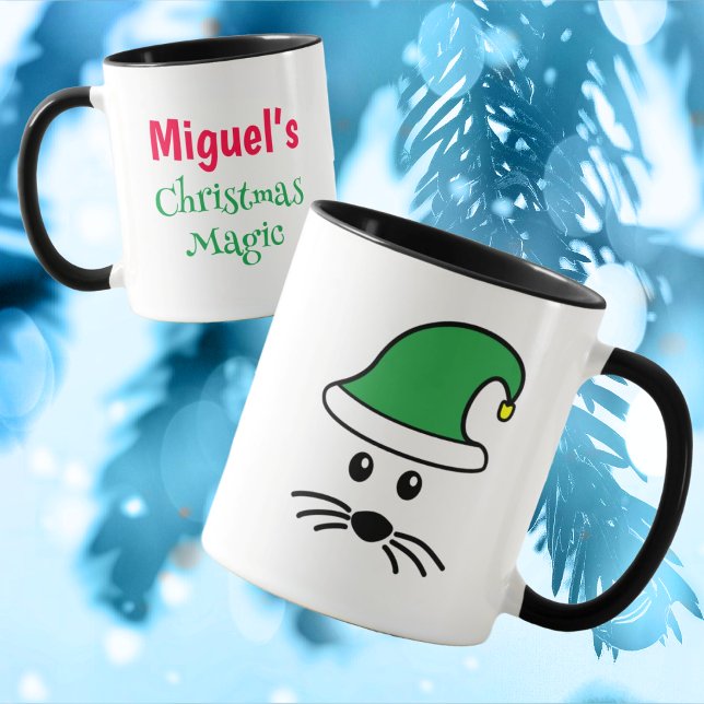 Mug Petite souris personnalisable Père Noël Elf (Créateur téléchargé)
