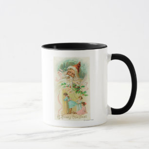 Mug Petites filles espionnant à travers la porte de la