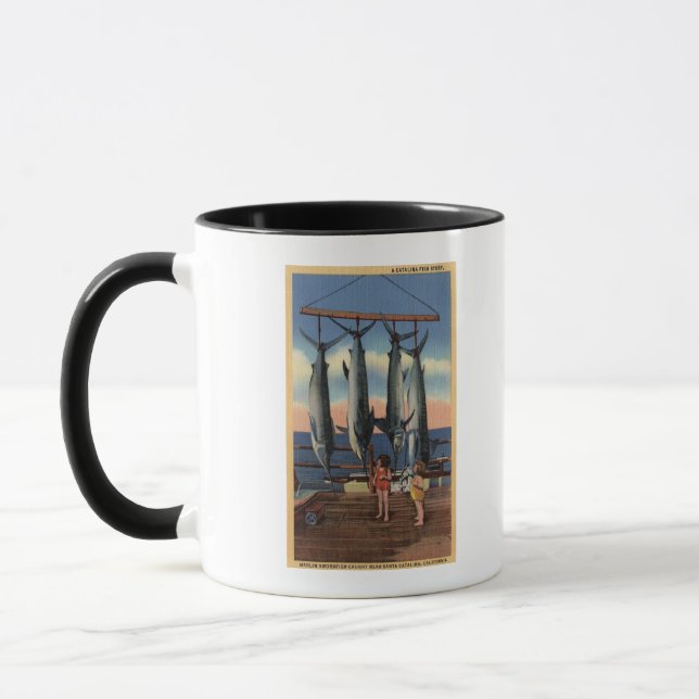 Mug Petites filles regardant l'espadon capturé (Gauche)