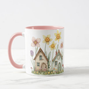 Mug Petites maisons Cottage floral vintage