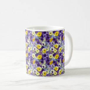Mug Petites panneaux violets et jaunes