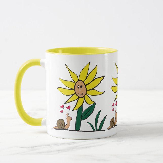 Mug "Petits amis escargot tournesol" (Gauche)