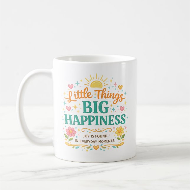 Mug Petits Bonheurs Colorés Inspirants (Gauche)