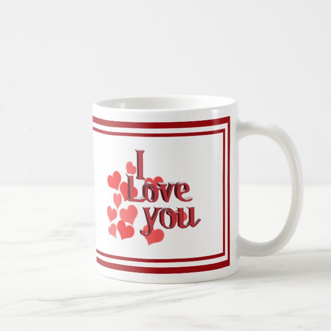 Mug Petits Cœurs - Je t'aime (Droite)