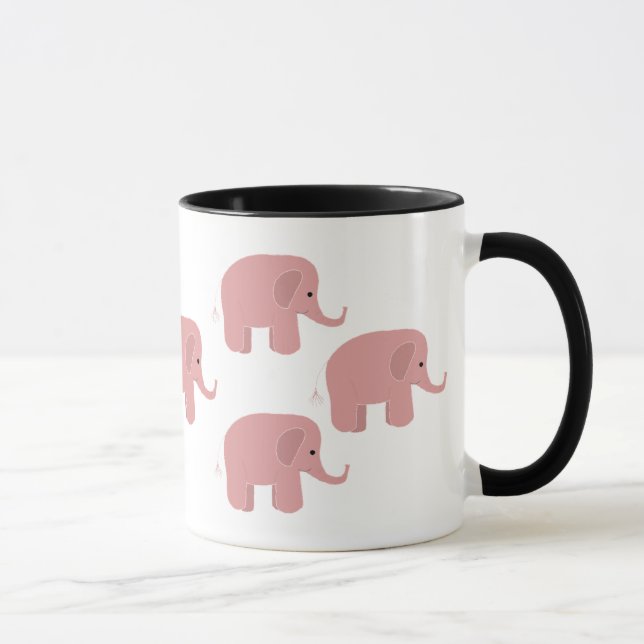 Mug Petits éléphants roses (Droite)