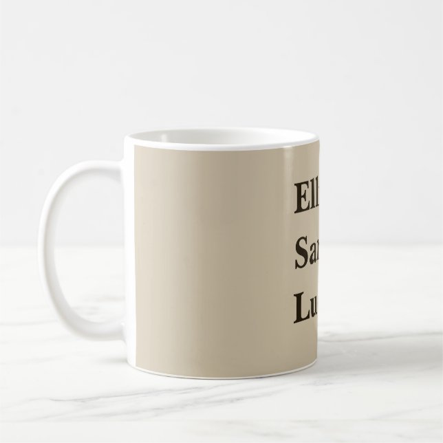 Mug Petits-enfants personnalisés Noms élégant rustique (Gauche)