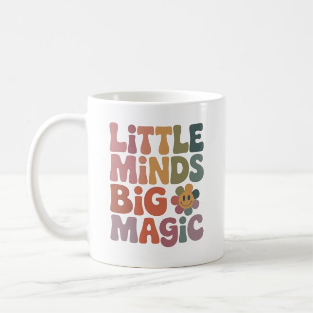 Mug Petits Esprits Grande Magie Citation Rétro Enseign (Gauche)