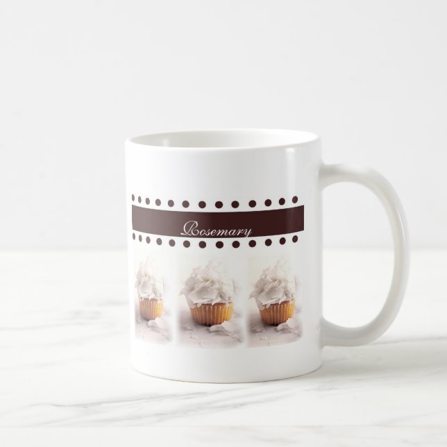 Mug Petits gâteaux blancs sur les articles Brown (Droite)