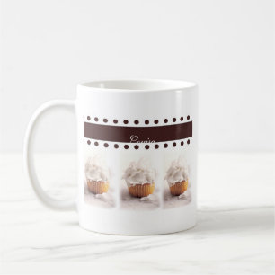 Mug Petits gâteaux blancs sur les articles Brown
