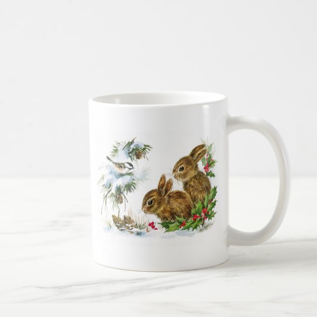 Mug Petits lapins Noël (Droite)