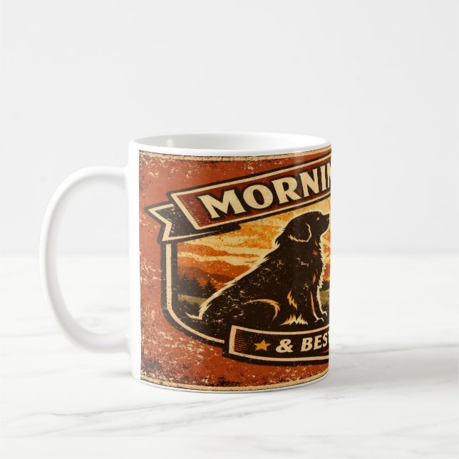 Mug Petits Matins Dorés & Grands Crus - Golden Retriev (Gauche)