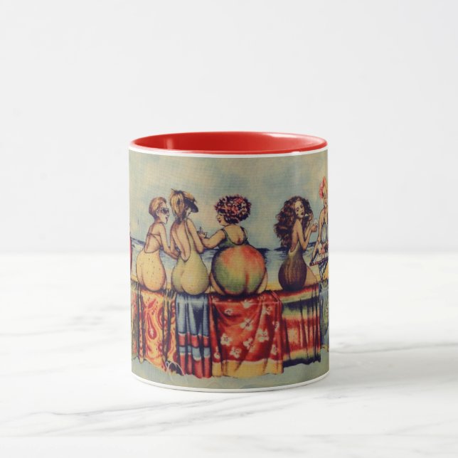 Mug Petits pains sur les serviettes de plage jolie ill (Centre)