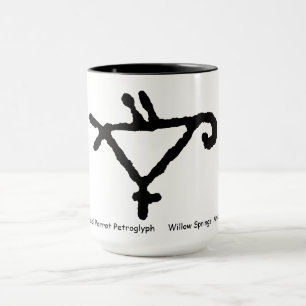 Mug Pétroglyphe d'un perroquet stylisé