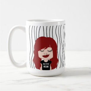 Mug PETTY MOM Visage(s) amusant(s) rayé(s) Fête des