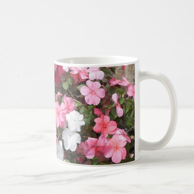 Mug Pétunias Fleurs roses et blanches (Droite)