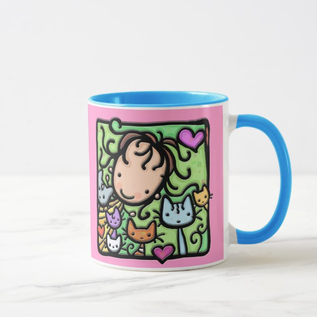 Mug Peu de Girlie aime ses minous (Droite)