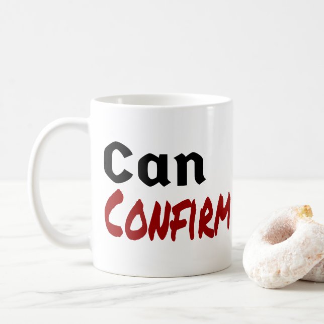 Mug Peut confirmer LettreKenny Funny Humour Canada (Avec donut)