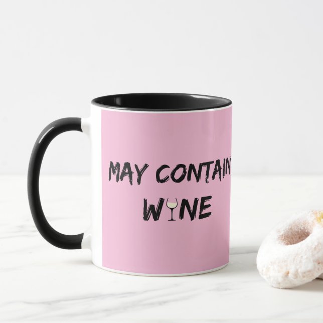 Mug Peut contenir du vin | Vin blanc (Avec donut)