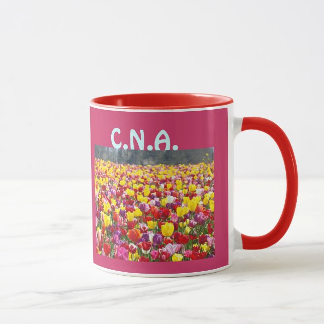 Mug PEUVENT les fleurs personnalisées de tulipe de (Droite)