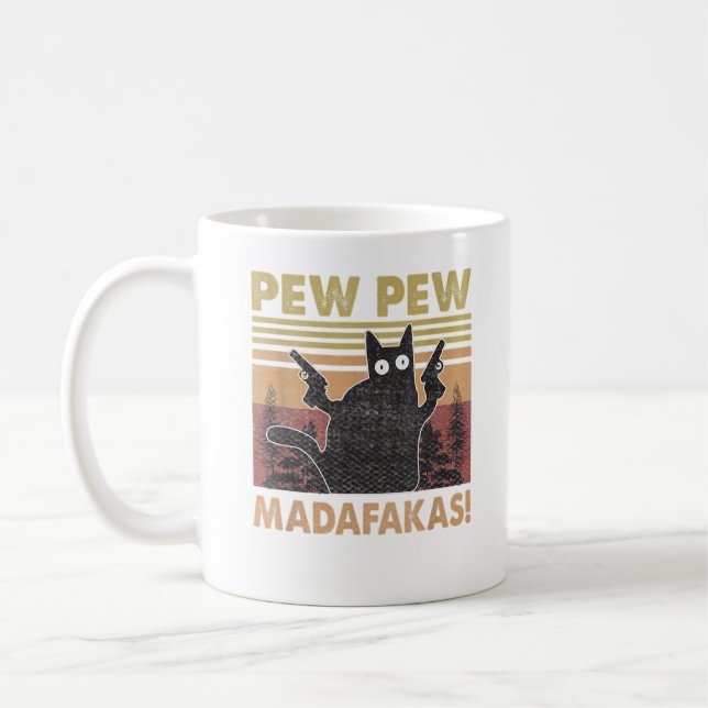 Mug  pew pew madafakas chat muette (Gauche)