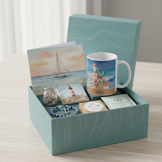 Mug Phare à l'aquarelle personnalisable  (Créateur téléchargé)