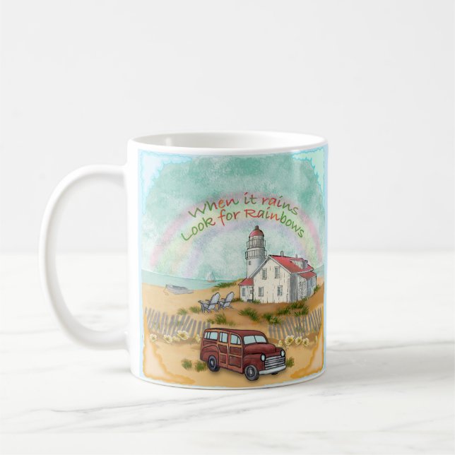 Mug Phare Arc-en-ciel de la Plage (Gauche)
