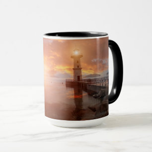Mug Phare au coucher du soleil