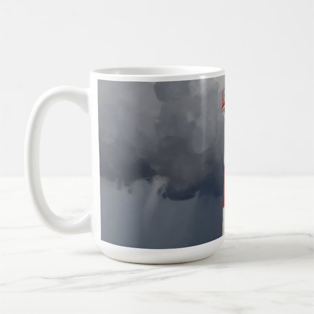 Mug Phare côtier rouge tempétueux  (Gauche)