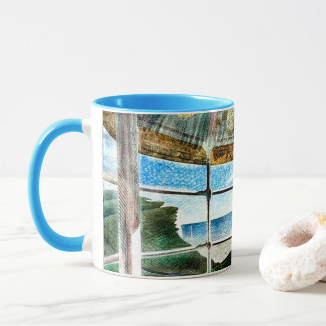 Mug Phare de Belle Tout Beachy Head,  (Avec donut)
