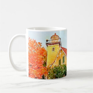 Mug Phare de bluff d'Eagle, le comté de Door, le