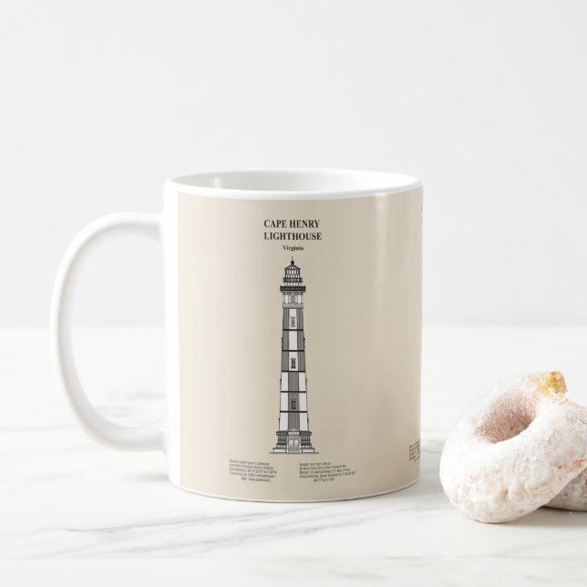 Mug Phare de Cape Henry - Virginie - SBD (Avec donut)
