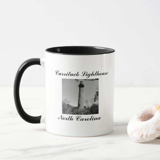 Mug Phare de Currituck (Avec donut)