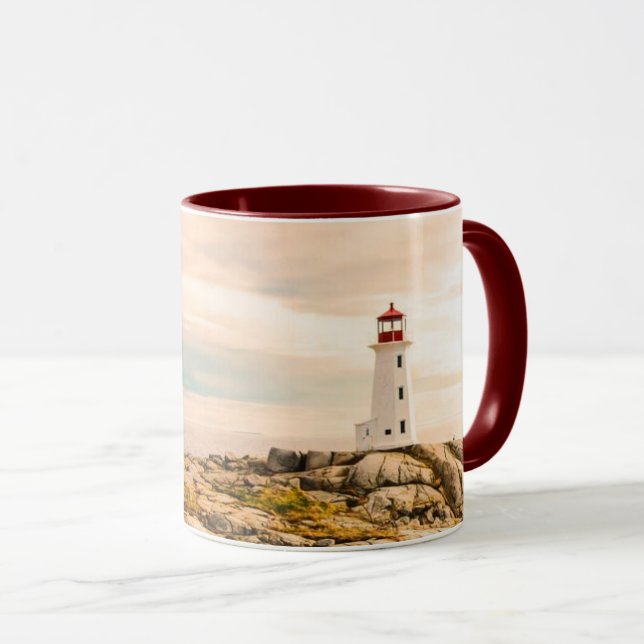 Mug Phare de Nouvelle-Écosse stylisé (Devant droit)