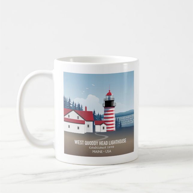 Mug Phare de West Quoddy Head (Gauche)
