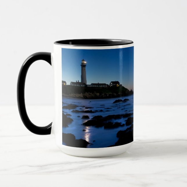 Mug Phare | Half Moon Bay, Ca de point de pigeon (Gauche)