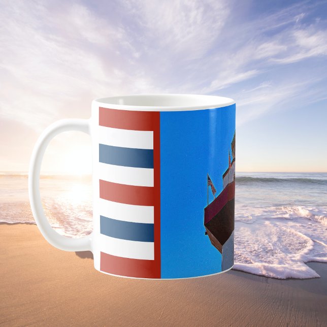 Mug Phare Hilton Head Rouge et Bleu (Créateur téléchargé)