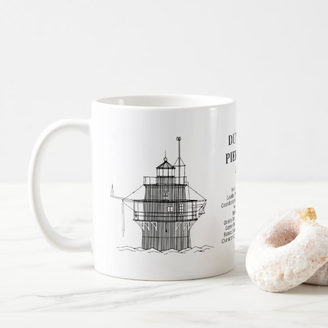 Mug Phare lumineux de Duxbury Pier - Massachusetts - B (Avec donut)