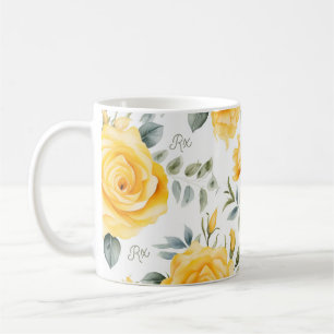 Mug Pharmacie Rx Botanique Rose Jaune